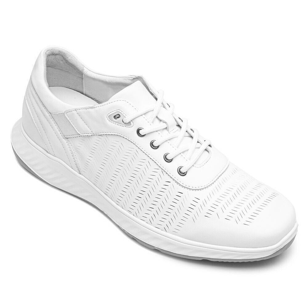 sale us7.5 CHAMARIPA elevator shoes Height Increase shoes men white sneaker 6cm